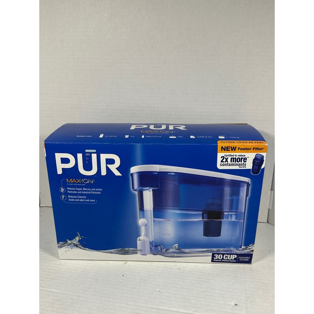 PUR Ultimate30 Cup Water Filter Dispenser MAXION Blue White DS1800Z NEW Open BOX